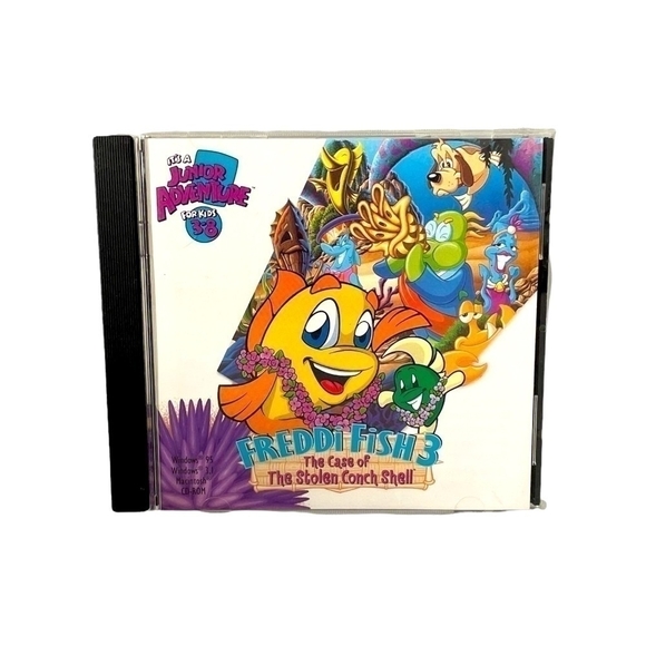 Lot of 4x Junior Animated FREDDI FISH Arcade Games for Kids 3-8 Video Game CDs - Picture 6 of 9
